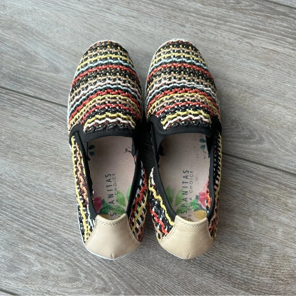 Hispanitas Woven Leatherette Wedge Loafer Made in Spain - Picture 7 of 15